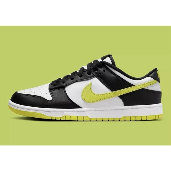 Nike Dunk Low Retro Black Bright Cactus Green DV0833-110 Mens Size 14